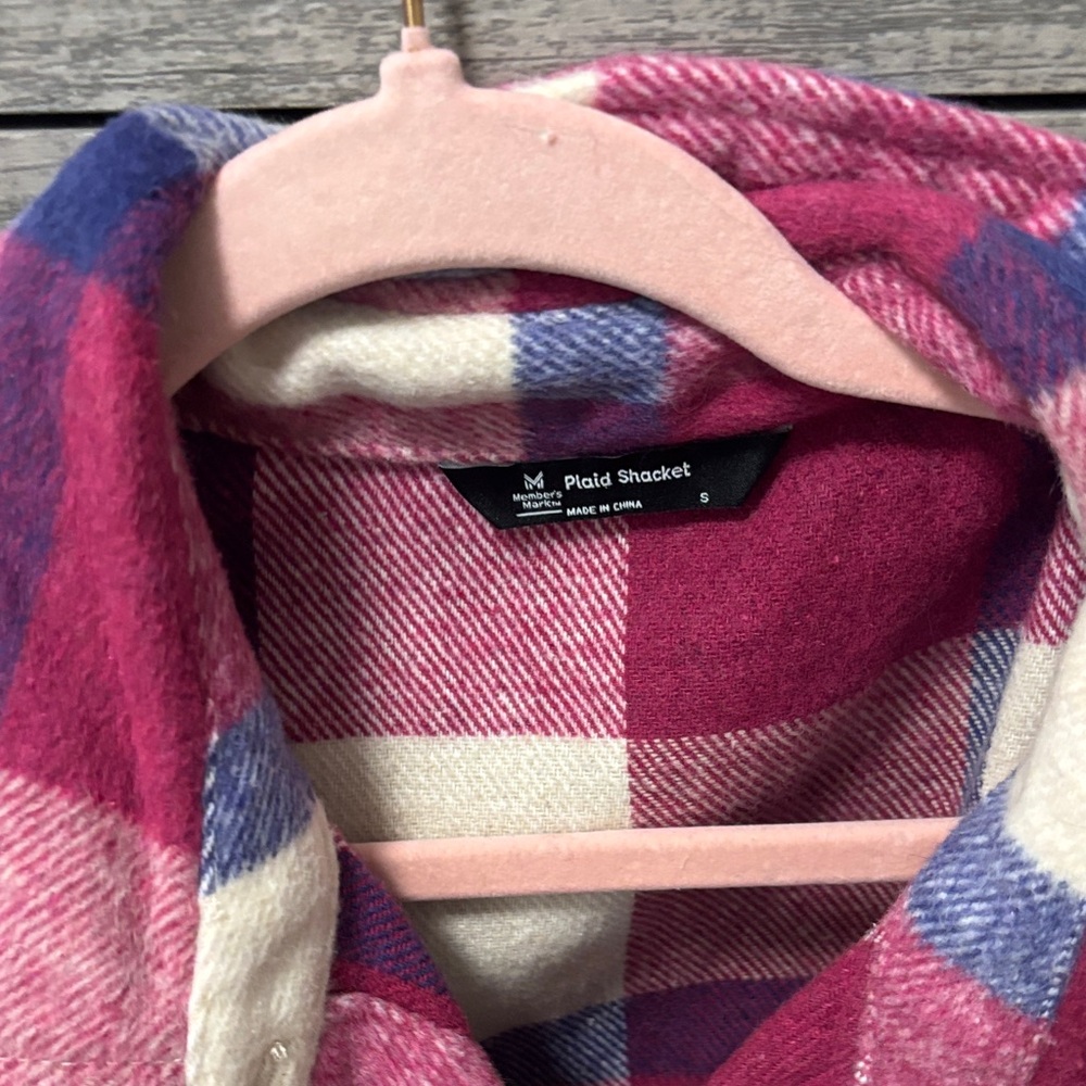 Plaid Button-Up Jacket (Shacket) - Picture 2 of 4